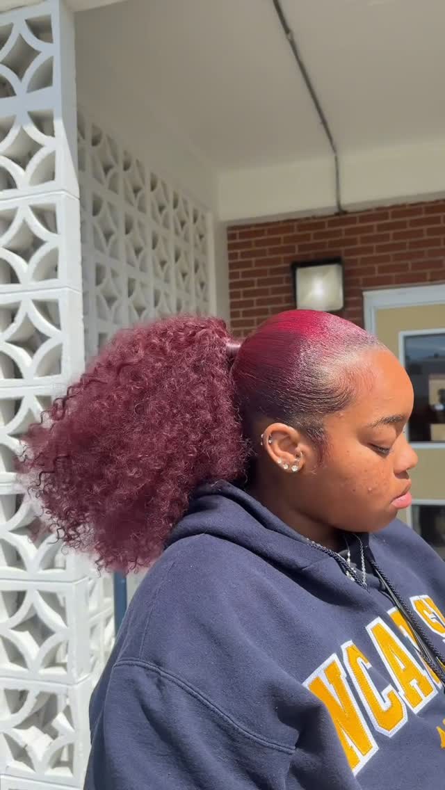 Bun + bang styled by Kmarie Stylez