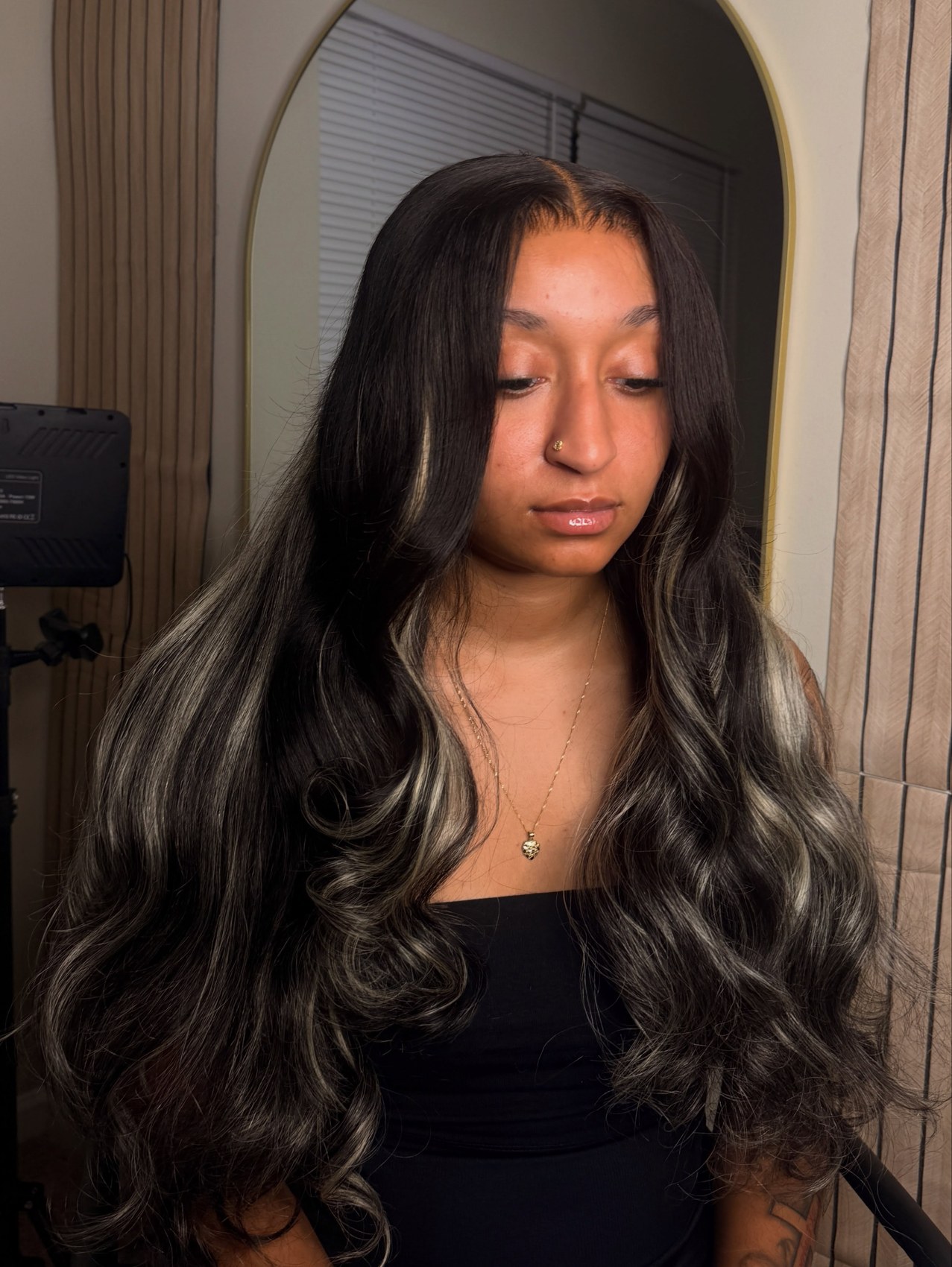 Soft waves in a 5x5 closure quickweave by Kmarie Stylez